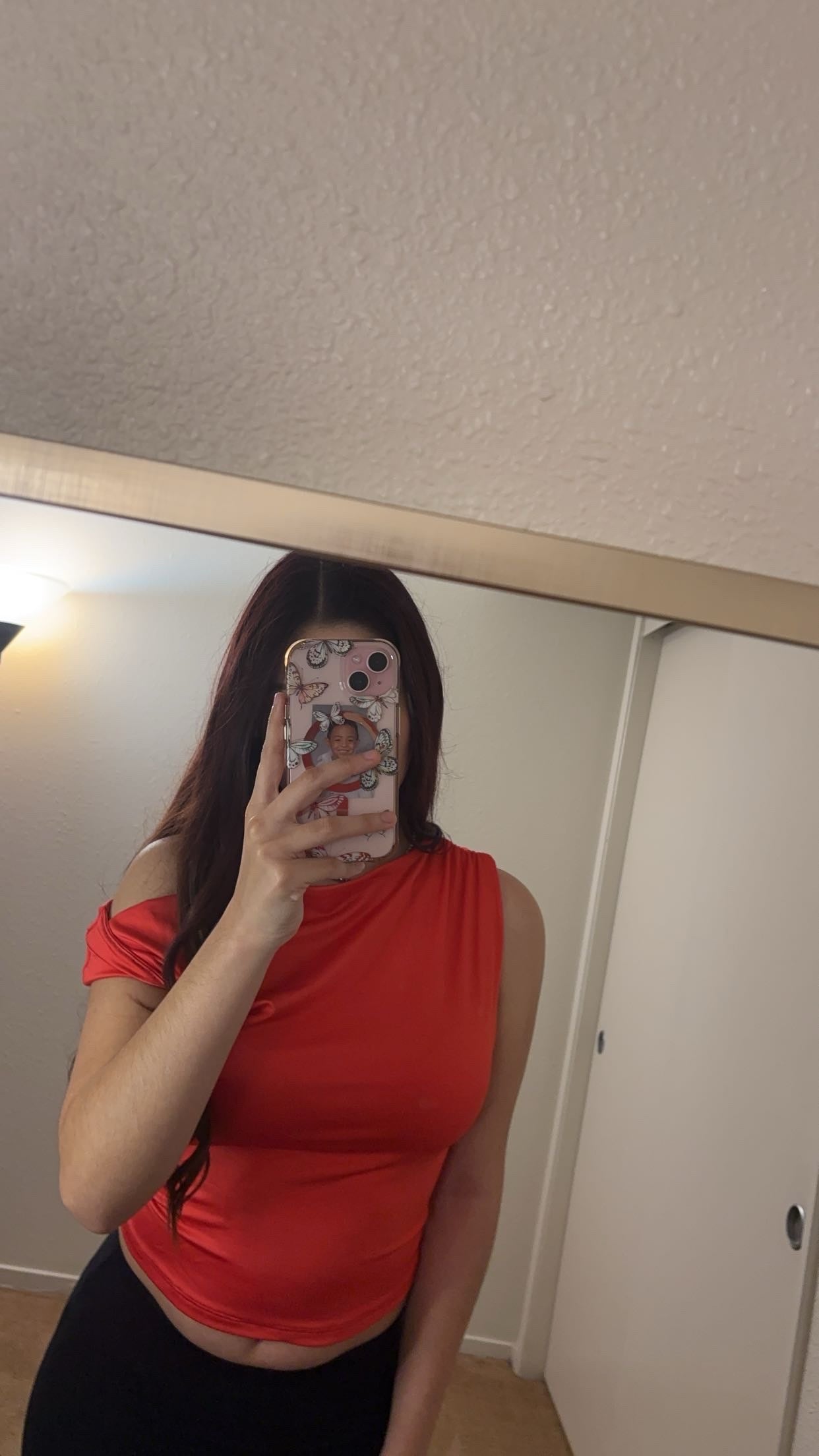 Cristina off shoulder top (bright red)