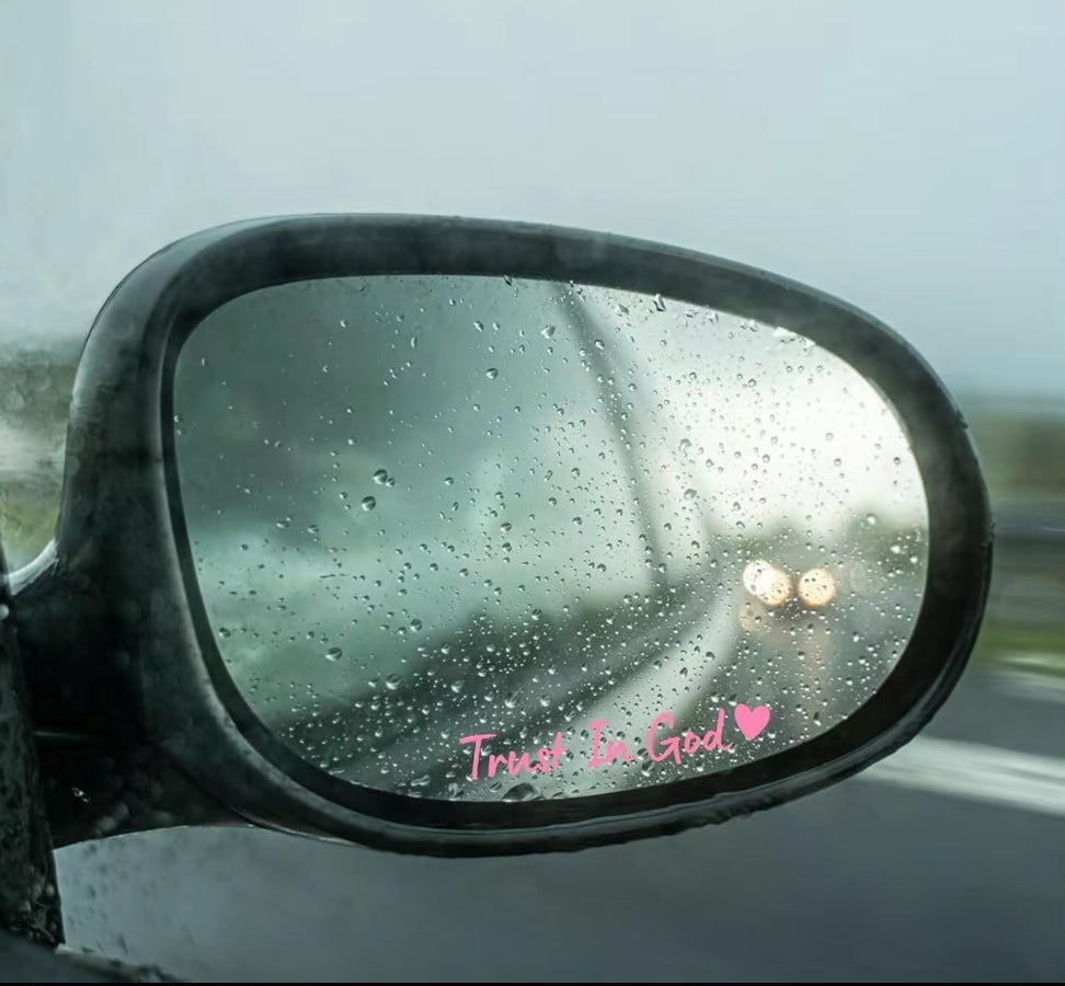2Pcs Trust In God Decal