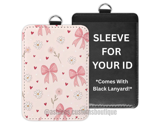 Pink Flower Coquette ID Lanyard