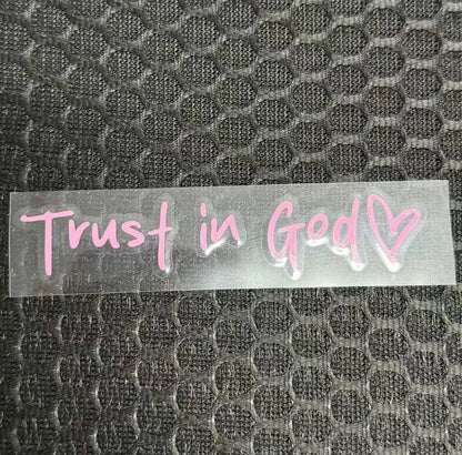 2Pcs Trust In God Decal