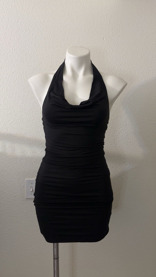 Cowl Neck Mini Dress