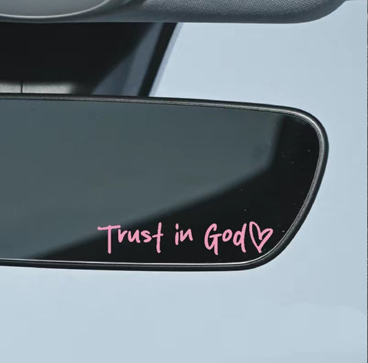 2Pcs Trust In God Decal