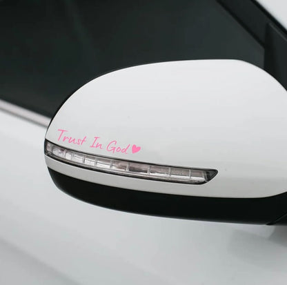 2Pcs Trust In God Decal