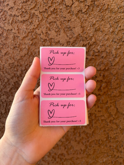Pick up for: stickers