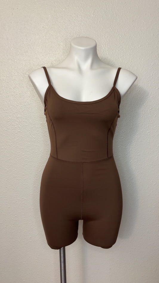 Brown spaghetti romper